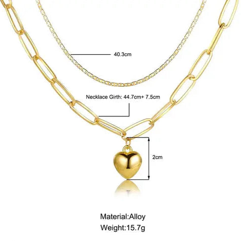 Hearts inspired Layered Necklace