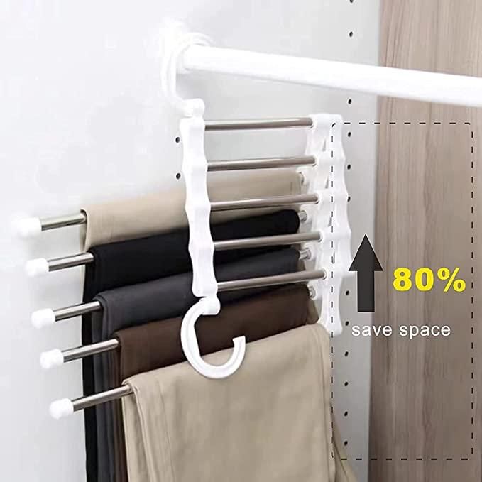 5 Layer Hanger Space Saving Non-Slip Cloth Organizer