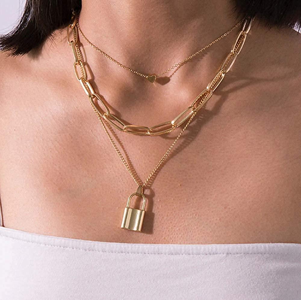 Stylish Lock chain Necklace