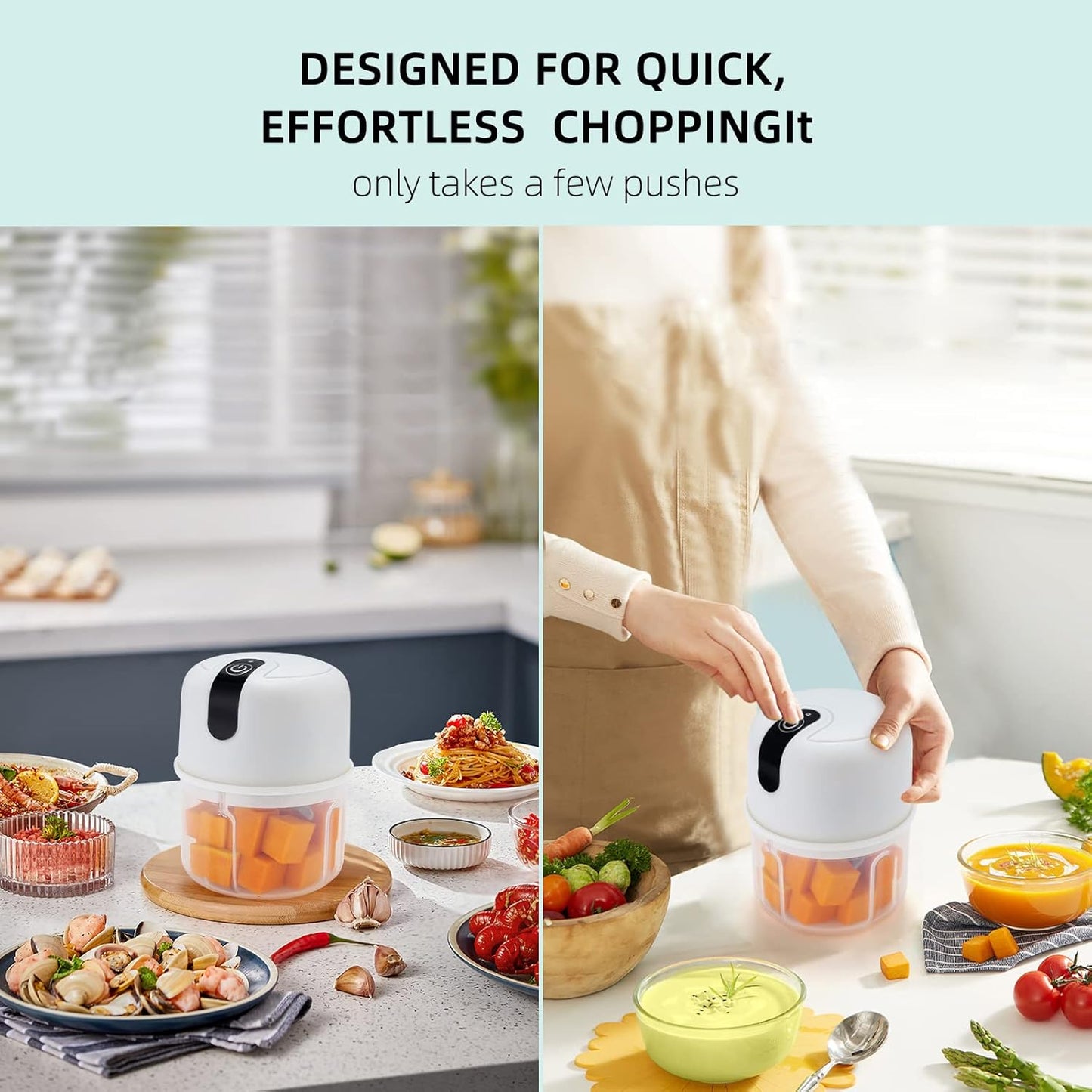 QuickChop Mini Electric Food Processor
