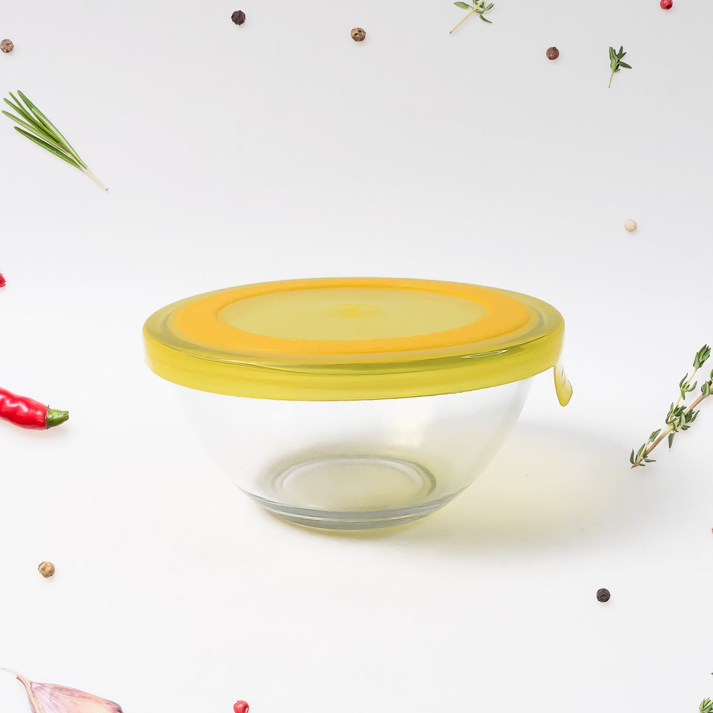 CrystalNest 3-Piece Glass Mixing & Storage Bowl Set with Lids