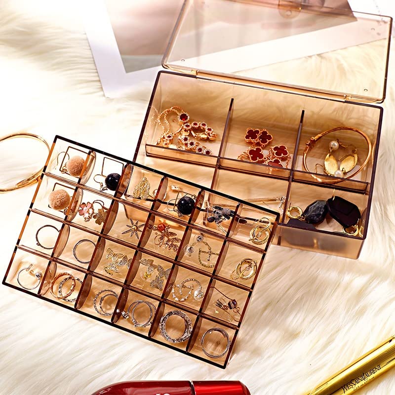 Dual-Layer Jewelry Organizer Box