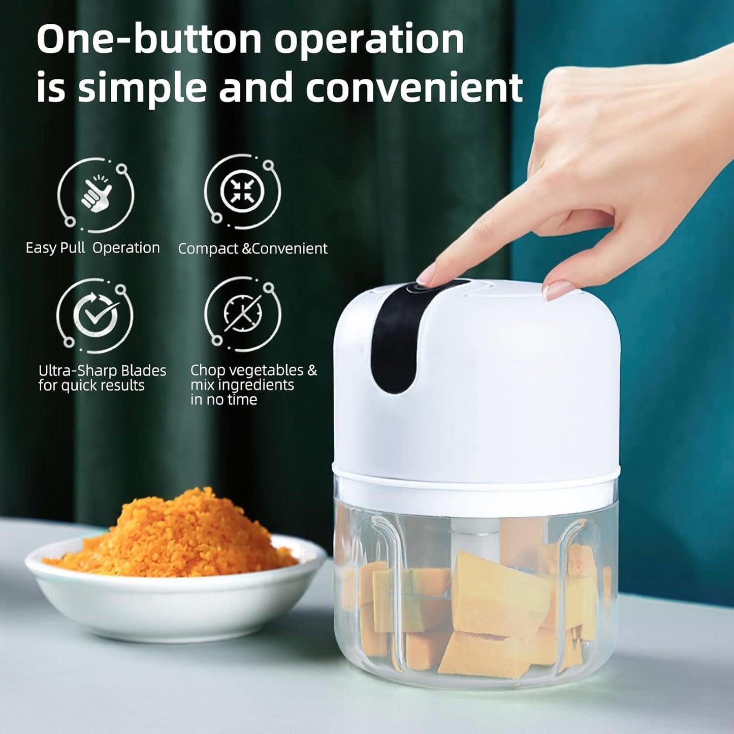 QuickChop Mini Electric Food Processor