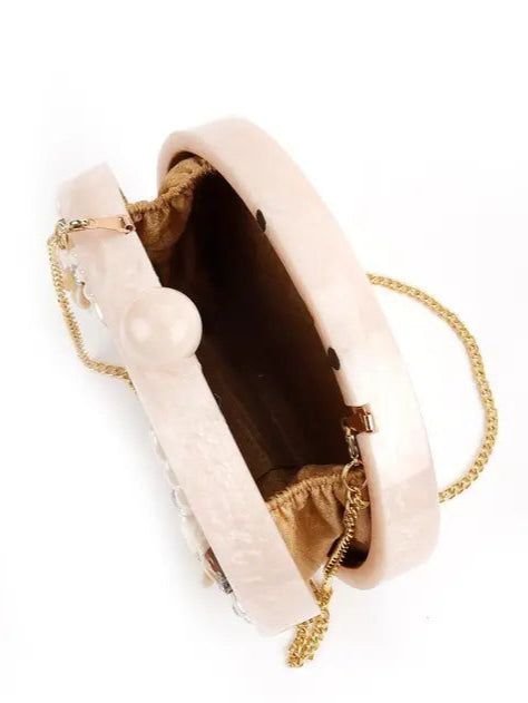 Crimson Empress Oval Clutch