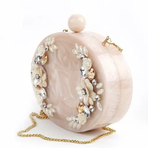 Blush Bloom Oval Clutch