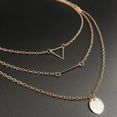 Trinity Charm Layered Necklace