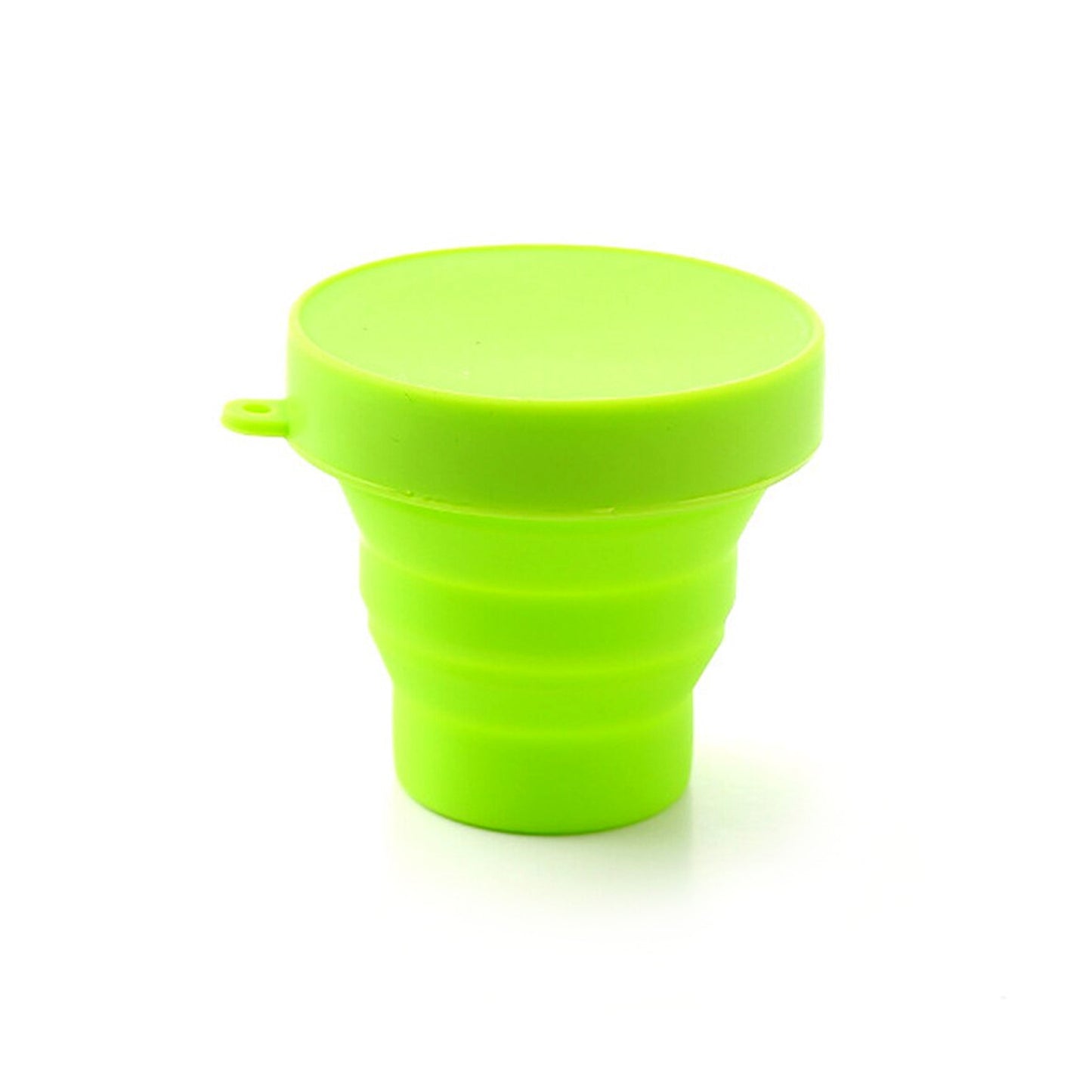 Round Silicone Foldable Travel Mug With Lid