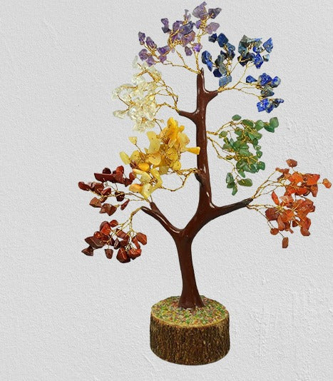 7 Chakra Natural Gemstone Crystal Tree