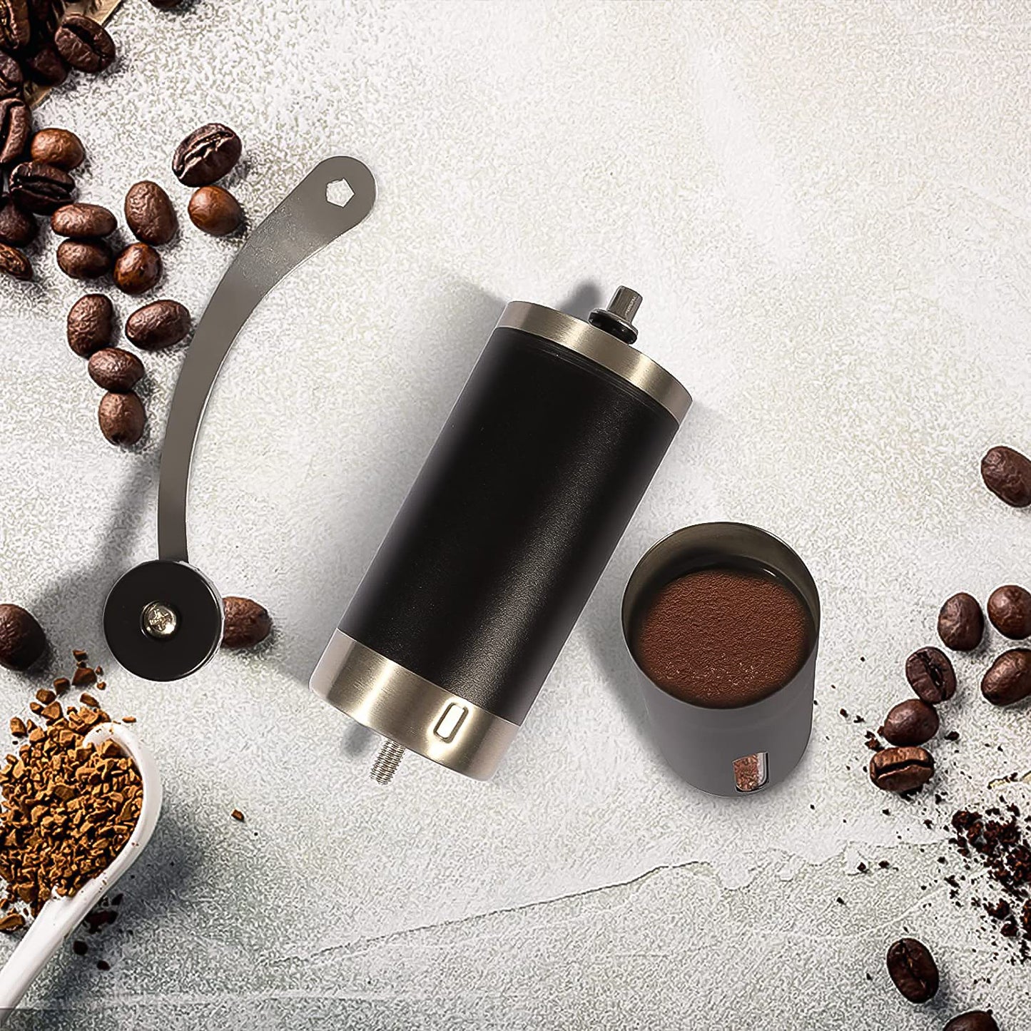BrewMate Manual Coffee Grinder – Stainless Steel Hand Mill with Adjustable Coarseness