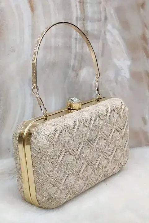 RegalGlow Embroidered Clutch