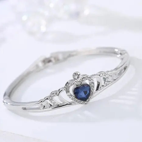 Royal Sapphire Heart Bracelet