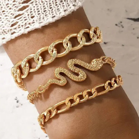 Serpent Luxe Chain Bracelet Set