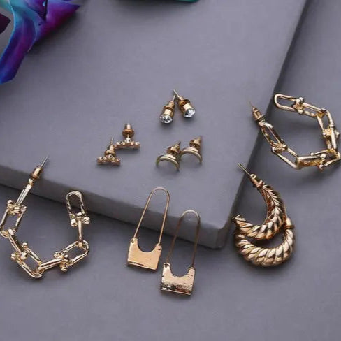 Golden Glint Earring Set