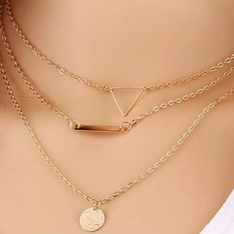 Trinity Charm Layered Necklace
