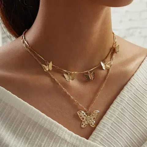 Golden Flutter Necklace