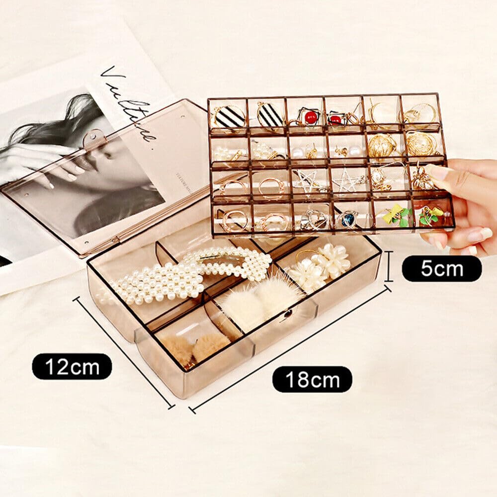 Dual-Layer Jewelry Organizer Box