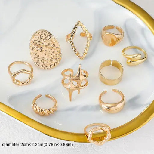 Golden Muse Ring Set