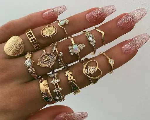Golden Aura Ring Set