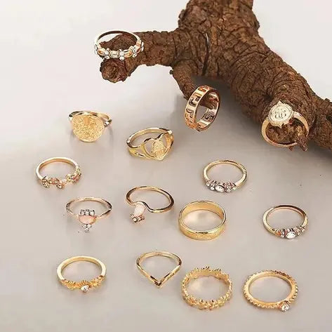 Golden Aura Ring Set