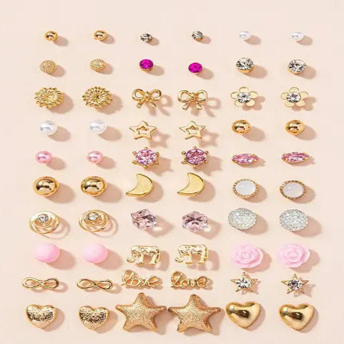 Glam Petal Luxe Studs Set