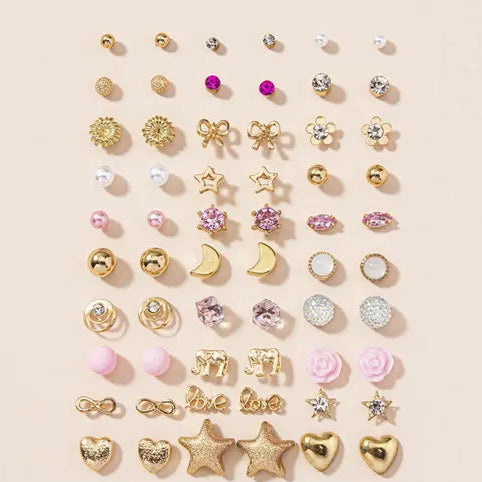 Glam Petal Luxe Studs Set