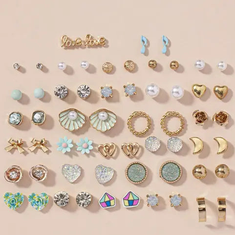 Glam Melody 30-in-1 Stud Earring Set